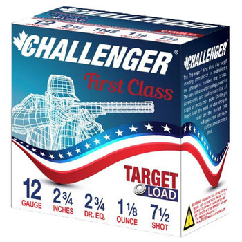 Challenger Target Load 12 Gauge Shotshell Ammunition, 2 3/4 Inch, 1145 FPS, 1 1/8 Ounce, #7 1/2 Shot - 250 Cartridge Case ( 25 / 10 / 1 )