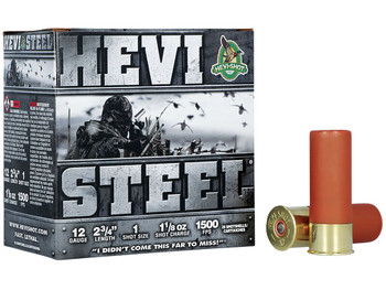 HEVI-Shot HS61221 HEVI-Steel 12Gauge 2.75" 1 1/8oz 1Shot 25 Per Box/10 Case