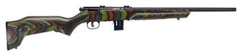 Savage Arms 96636 93R17 Minimalist 17 HMR Caliber with 101 Capacity 18 Barrel Matte Black Metal Finish  Boyds Minimalist Green Laminate Stock Right Hand Full Size UPC: 062654966361