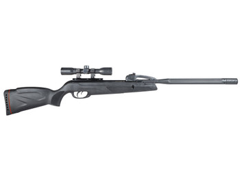 Gamo 6110068754 Swarm Whisper Gas Piston 177 10 Shot Fluted Polymer Jacketed Rifled Steel Barrel w/Whisper Noise Dampening, Non-Slip Textured All Weather Stock & Forearm Includes Gamo 4x32mm Scope