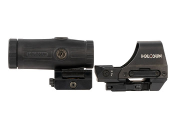Holosun HS510CHM3X 510 & HM3X Combo Kit Black Anodized 1x/3x, 2 MOA Red Dot/65 MOA Circle Reticle