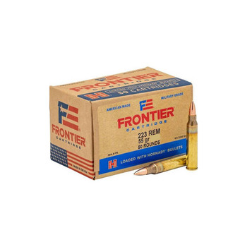 Hornady Frontier Hyper Velocity Centerfire Ammunition, 223 Remington, Hollow Point Match (HPM), 55 Grain - 50 Cartridge Box ( 50 / 1 )