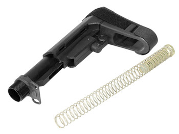 CMMG 55CA9F7 RipBrace Kit 6 Position Black Synthetic with Fastback & P3 Technology for AR-Platform