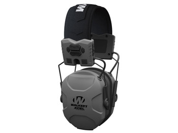 Walker's GWPXSEMBT XCEL 500BT Digital Electronic Muff 26 dB Over the Head Gray/Black Polymer