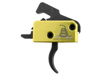 Rise Armament RA140DTOM Don't Tread on Me Trigger Assembly Single-Stage Curved Trigger with 3.50 lbs Draw Weight, Don't Tread on Me Flag Finish for AR-Platform