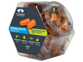 Pyramex PYDP1000BN Disposable Earplugs Foam 32 dB In The Ear Orange Adult 100 Pair