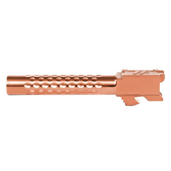 ZEV BBL17OPTBRZ Optimized Match Grade  9mm Luger Compatible wGlock 17 Gen14 4.49 Bronze PVD 416R Stainless Steel Dimpled Barrel UPC: 811338035370