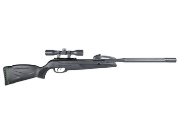 Gamo 611006875554 Swarm Whisper Gas Piston 22 Pellet 10rd Black Fluted/Rifled Barrel, Black Receiver Fixed All Weather Stock Scope 4x32mm