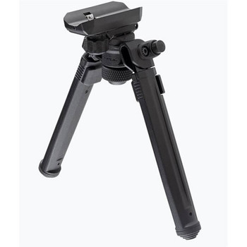 Magpul MAG1075BLK Bipod  made of Aluminum with Black Finish Sling Stud Attachment 6.3010.30 Vertical Adjustment  Rubber Feet for ARPlatform UPC: 840815123071