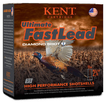 Kent Cartridge Ultimate Fast Lead 12 Gauge Shotshell Ammunition, 2 3/4 Inch, 1475 FPS, 1 1/8 Ounce, #5 Shot - 25 Cartridge Box ( 25 / 1 )