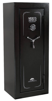 Sports Afield SECSA5924P Preserve SA5924P Electronic KeypadKey Entry Black Textured Steel Holds 24  4 59 H x 24 W x 20 D Fireproof Yes UPC: 813204021302