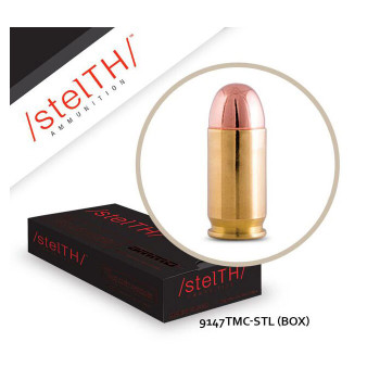 Ammo Inc 9147TMCSTL stelTH  9mm Luger 147 gr Total Metal Case 50 Per Box 20 UPC: 818778020102