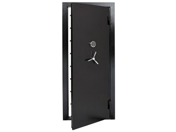 SnapSafe 75419 Vault Door Out-Swing Black 12 Gauge Steel 32.80"W x 81"H Access Code/Key Entry