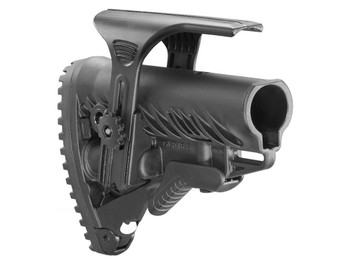 FAB Defense FXGLR16CP GLR-16 CP Tactical Buttstock for AR-15/ M16/ M4 w/Adjustable Cheek-Rest & Anti-Rattle Mechanism Black Polymer