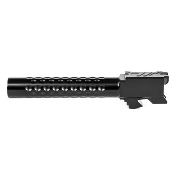 ZEV BBL17OPTDLC Optimized Match Grade  9mm Luger Compatible wGlock 17 Gen14 4.49 Black DLC 416R Stainless Steel Dimpled Barrel UPC: 811338035387