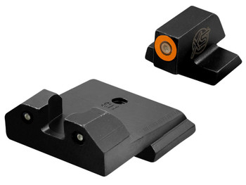 XS Sights SWR033S6N R3D Night Sights- Smith & Wesson Black | Green Tritium Orange Outline Front Sight Green Tritium Rear Sight
