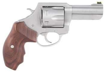 Charter Arms 73526 Professional V Extra Large 357 Mag 6 Shot 3 Matte Stainless Steel Barrel Cylinder  Frame wFinger Grooved Wood Grip UPC: 678958735260