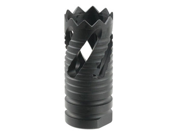 TacFire MZ1021 Thread Crown Muzzle Brake Black Oxide Steel with 1/2"-28 tpi Threads & 2.05" OAL for 5.56x45mm NATO AR-15