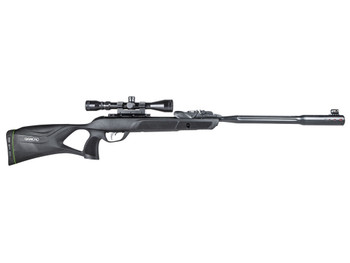 Gamo 611006335554 Swarm Fusion 10X Gen 3 Gas Piston 22 10rd Shot Black Black Fluted Steel Barrel Black Receiver Black All Weather Lightweight Thumbhole Stock Scope 3-9x40mm