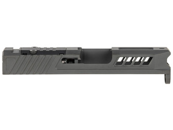 True Precision Inc TPG43SBCRMS Axiom Optic Cut Slide Fits Glock 43 Black DLC Anodized 416R Stainless Steel