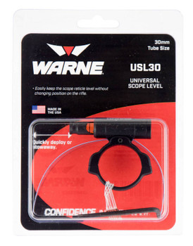 Warne USL30 Universal Scope Level  30mm Tube Diameter Universal Aluminum Black UPC: 656813105434
