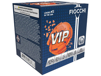 Fiocchi 410VIP8 Exacta Target VIP 410Gauge 2.50" 1/2oz 8Shot 25 Per Box/10 Case
