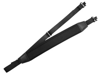 GrovTec US Inc GTSL121 FLEX  made of Black Elastic with Neoprene Strap with 2 W Adjustable Padded Design  Locking Swivels for RifleShotgun UPC: 811071013246