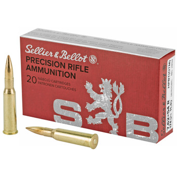 Sellier  Bellot SB76254RD Rifle  7.62x54mmR 174 gr 2585 fps Hollow Point BoatTail HPBT 20 Bx20 Cs UPC: 754908512775