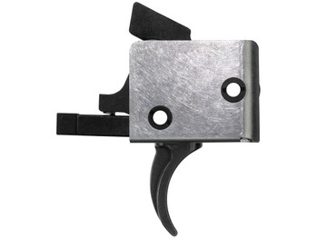 CMC Triggers 95501 Drop-In PCC Single-Stage Curved Trigger w/ 3-3.50 lbs Draw Weight & Black/Silver Finish