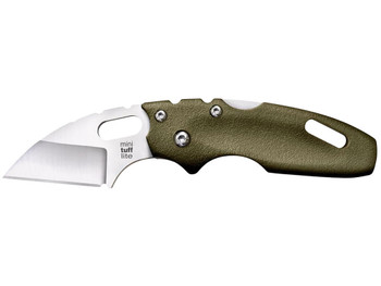 Cold Steel CS20MTGD Tuff Lite Mini 2" Folding Sheepsfoot Plain 4034 Stainless Steel Blade/OD Green Griv-Ex Handle Includes Pocket Clip