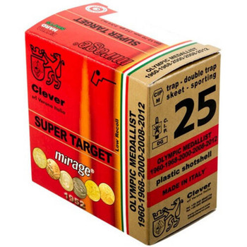 Clever Professional Ammunition Mirage T1 12 Gauge Shotshell Ammunition, 2 3/4 Inch, 1290 FPS, 1 Ounce, #7 1/2 Shot - 250 Cartridge Case ( 25 / 10 / 1 )