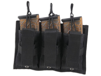 Bulldog BDT62 Tri-Double Mag Pouch MOLLE Black Belt Loop Compatible w/ 30-Round Compatible w/ High Capacity