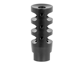 TacFire MZ10023BN Compact Compensator Black Nitride Steel with 5/8"-24 tpi Threads, 2.50" OAL & 1" Diameter for 308 Win AR-10
