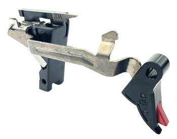 Cross Armory CRGTDI DropIn Trigger with Bar  Flat Trigger with 3.50 lbs Draw Weight  BlackRed Finish for Glock Gen14 UPC: 037182204841
