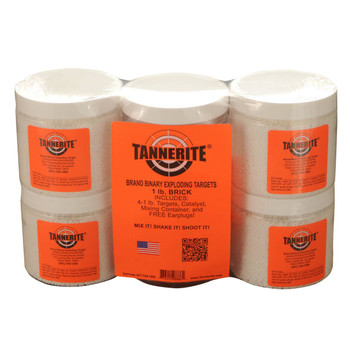Tannerite 1BR 1 Pound Target Impact Enhancement Explosion White Vapor Centerfire Rifle Firearm 1 lb 4 Targets UPC: 736211088864 Tannerite 1BR 1 Pound Target Impact Enhancement Explosion White Vapor Centerfire Rifle Firearm 1 lb 4 Targets UPC: 736211088864
