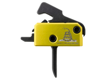 Rise Armament RA140FDTOM Don't Tread on Me Trigger Assembly Single-Stage Flat Trigger with 3.50 lbs Draw Weight, Don't Tread on Me Flag Finish for AR-Platform