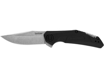 Kershaw 1370 Camshaft EDC 3" Folding Clip Point Plain Stonewashed 4Cr14 Blade, Black GFN Handle