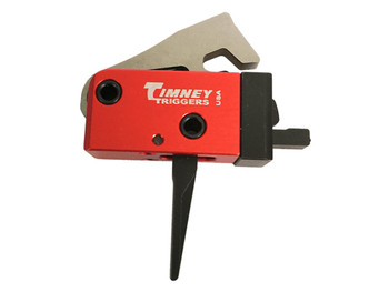 Timney Triggers 682ST PCC Trigger Two-Stage Straight Trigger with 2 lbs Draw Weight & Black/Red Finish for AR-Platform