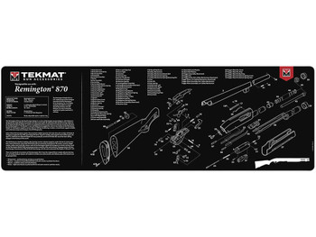 TekMat TEKR36REM870 Remington 870 Cleaning Mat Black/White Rubber 12"x36" Remington 870 Parts Diagram