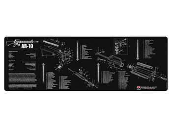TekMat TEKR36AR10 AR-10 Cleaning Mat Black/White Rubber 12"x36" AR-10 Parts Diagram