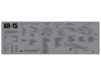TekMat TEKR36AR15GY AR-15 Cleaning Mat Gray Rubber 12"x36" AR-15 Parts Diagram