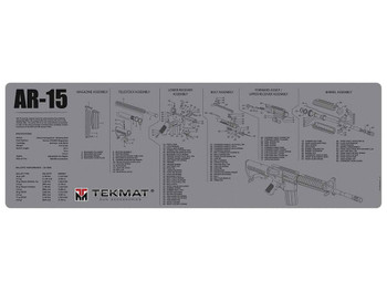 TekMat TEKR36AR15GY AR-15 Cleaning Mat Gray Rubber 12"x36" AR-15 Parts Diagram