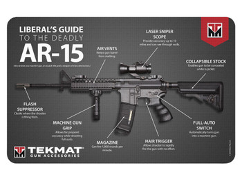 TekMat TEKR17AR15MEDIA Liberal's Guide To The AR-15 Cleaning Mat Multi-Color Rubber 11"x17" AR-15 Diagram