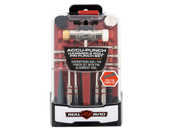 Real Avid AVHPS-RP Accu-Punch Hammer & Roll Pin Punch Set Black/Red Steel Rubber Handle