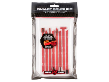 Real Avid AVSB01 Smart Brush Multi-Caliber Universal Firearm Plastic 5.50" Long Bronze/Nylon Bristles 8 Per Pkg
