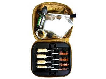 Clenzoil 2076 Field & Range Cleaning Kit Multi-Caliber Pistol/17 Pieces Tan