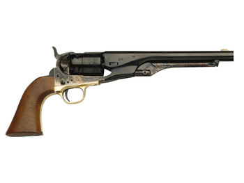 Traditions FR18602 1860 Army Break Open 44 Cal #11 Percussion 8" 6 Shot Color Case Hardened Frame Blued Barrel & Cylinder Walnut Grip