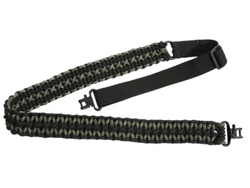 Outdoor Connection PCS80569 Paracord Sling 1" W x 43" L Adjustable Black w/Green Accents for Rifle/Shotgun