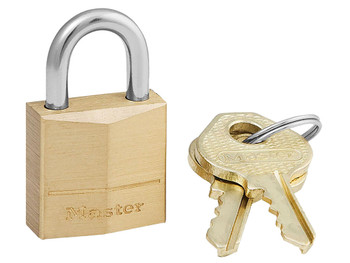 Master Lock 120D Padlock Open With Key Gold Brass