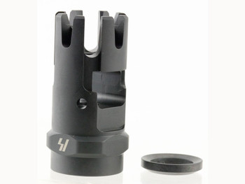 Strike Industries CCCOMP Checkmate Comp Black Steel with 1/2"-28 tpi Threads & 1.87" OAL for 223 Rem, 5.56x45mm NATO AR-Platform